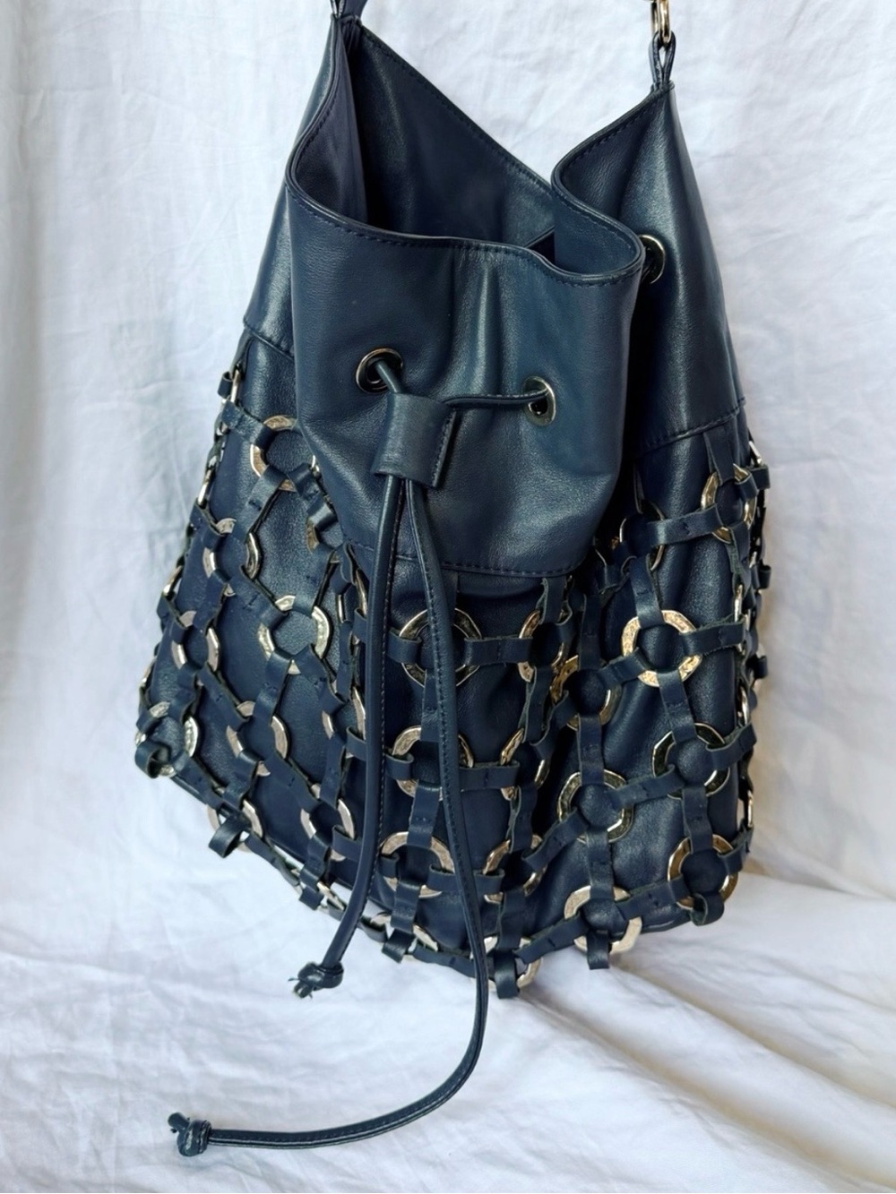 💙Uterque Leather Slouchy Hobo Bucket Bag💙